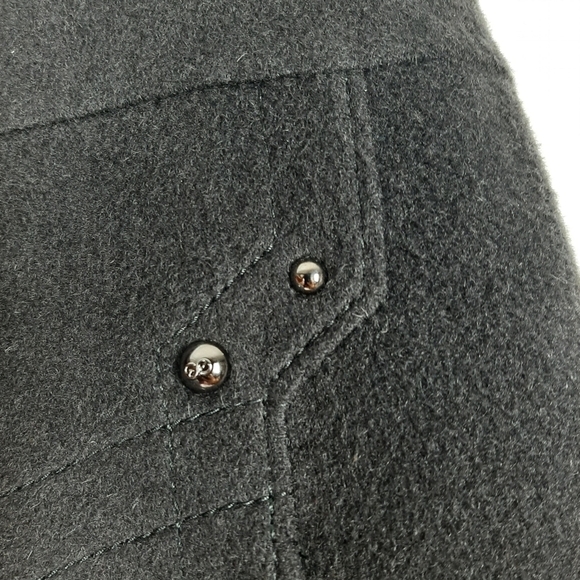 Escada Sport Pencil Skirt Dark Gray Short Size XL 44 Soft Thick Wide Waist Band - Picture 5 of 9